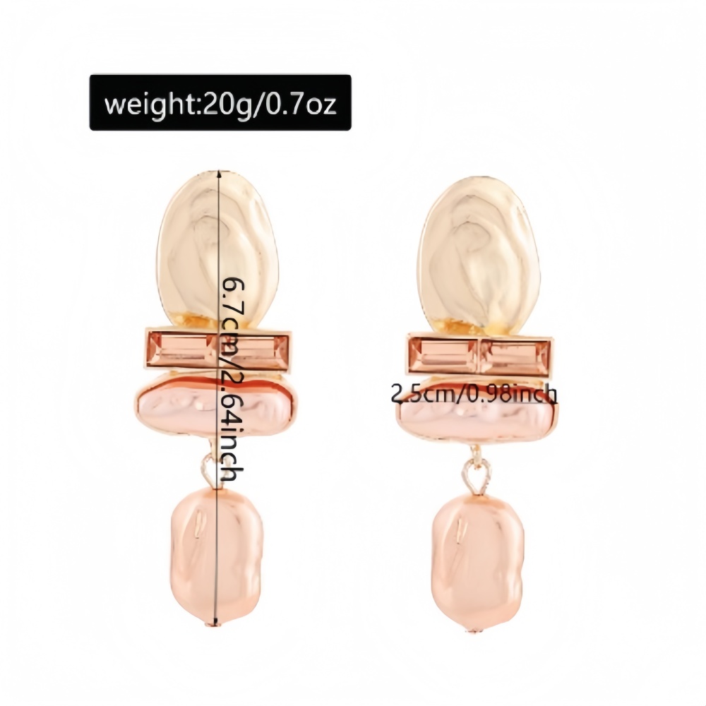 New stylish and exaggerated faux pearl alloy earrings