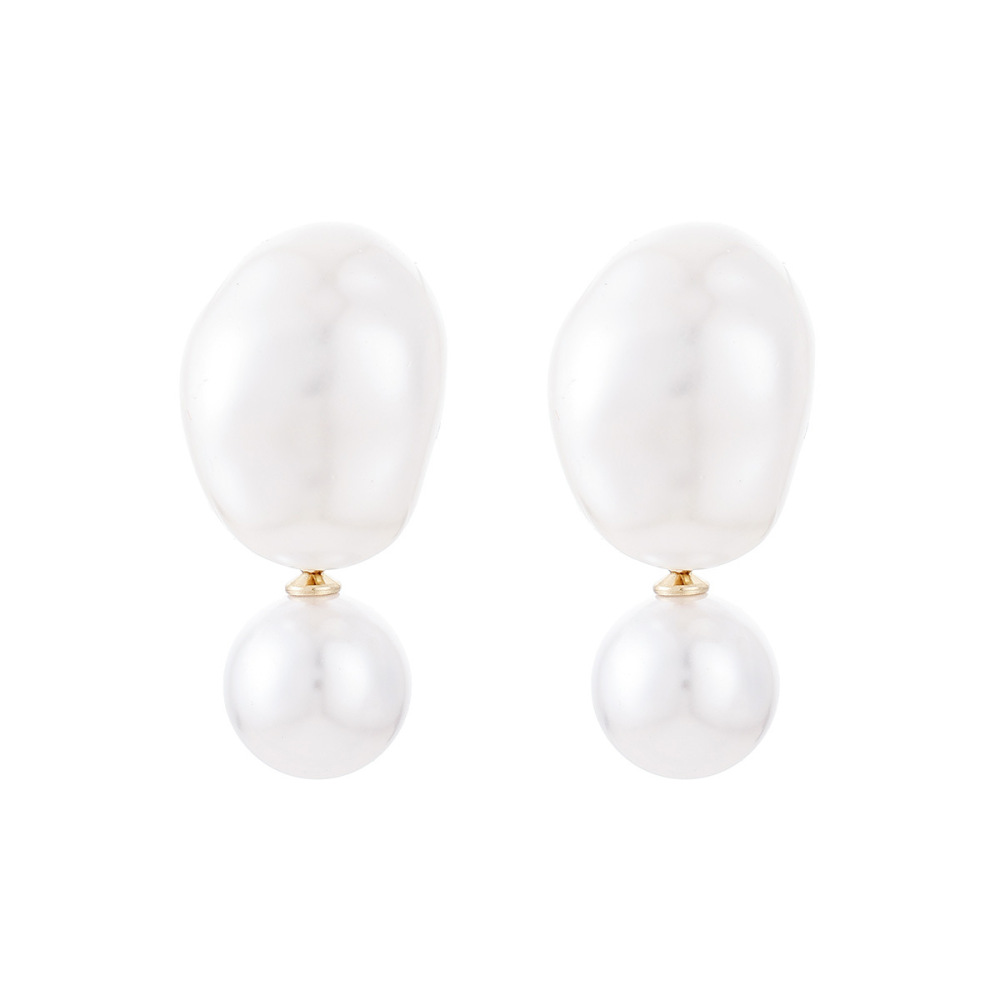 New stylish and exaggerated faux pearl alloy earrings