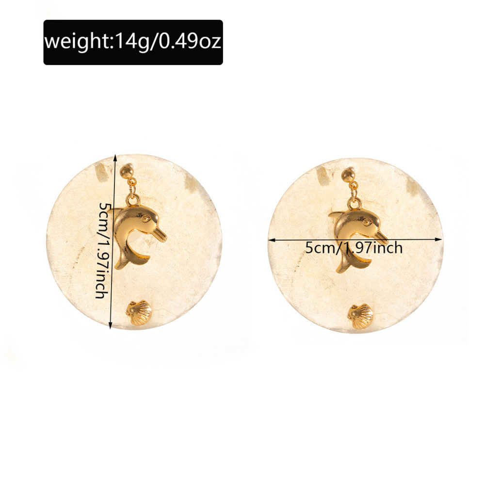 Stylish Starfish Shell Ocean-Themed Alloy Earrings