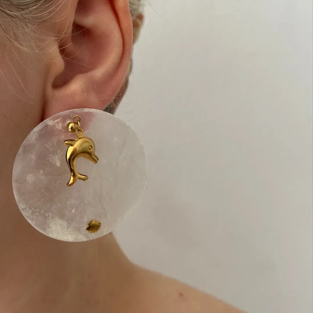 Stylish Starfish Shell Ocean-Themed Alloy Earrings