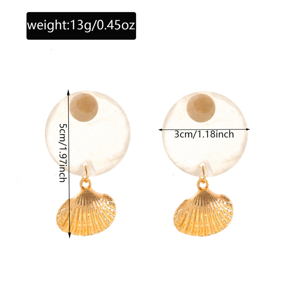 Stylish Starfish Shell Ocean-Themed Alloy Earrings