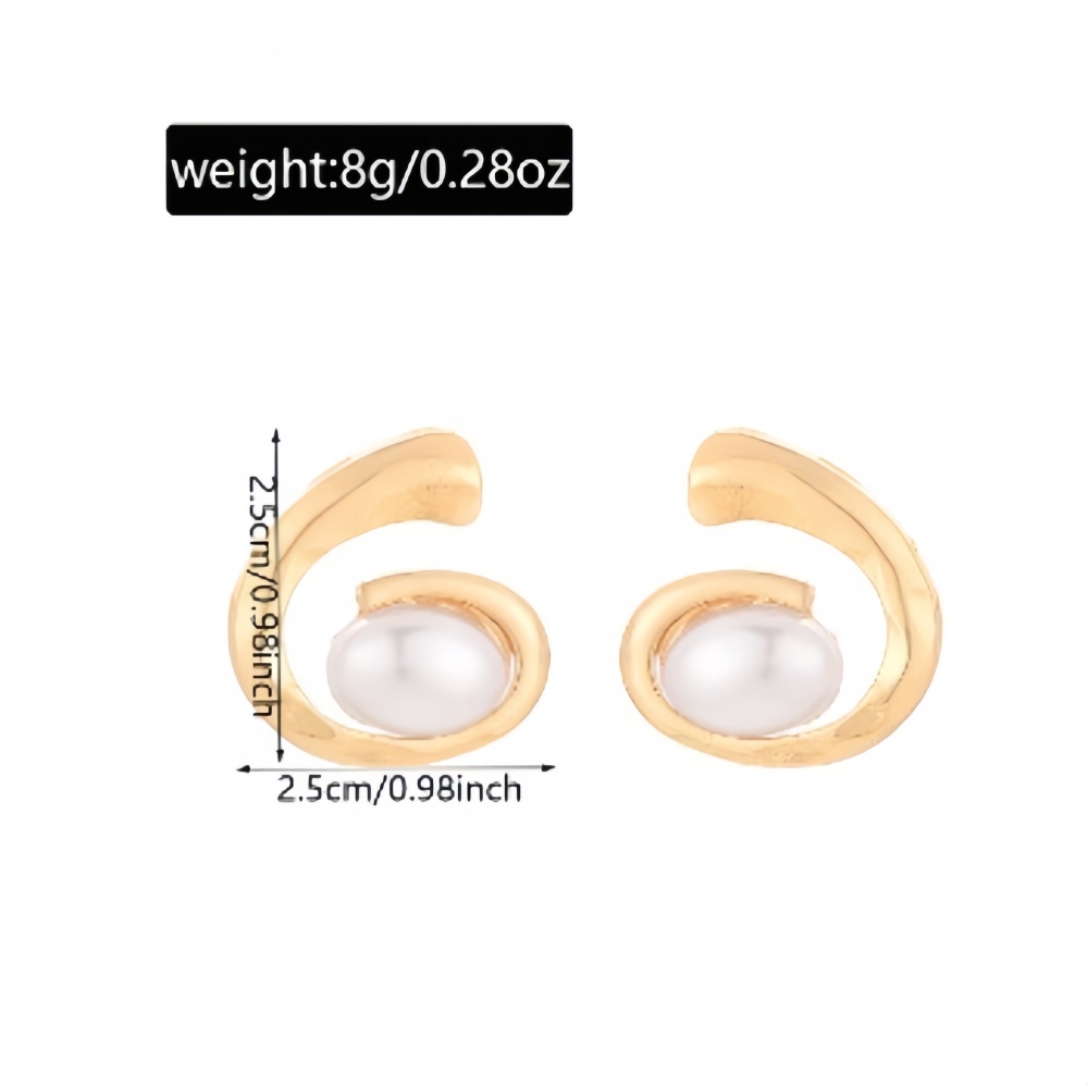 New stylish and exaggerated faux pearl alloy earrings