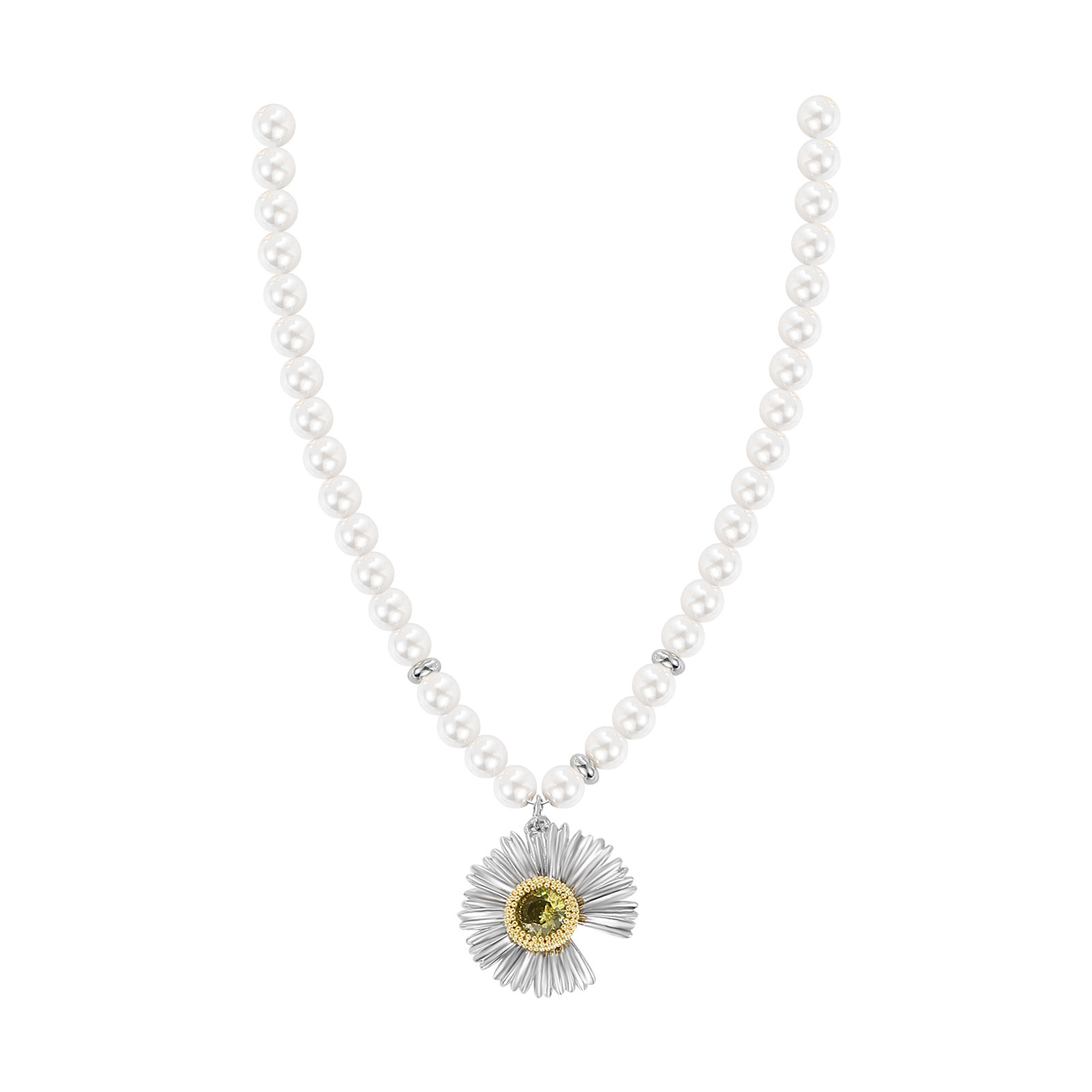 MYK2765-Daisy necklace, a sophisticated and elegant collarbone chain.