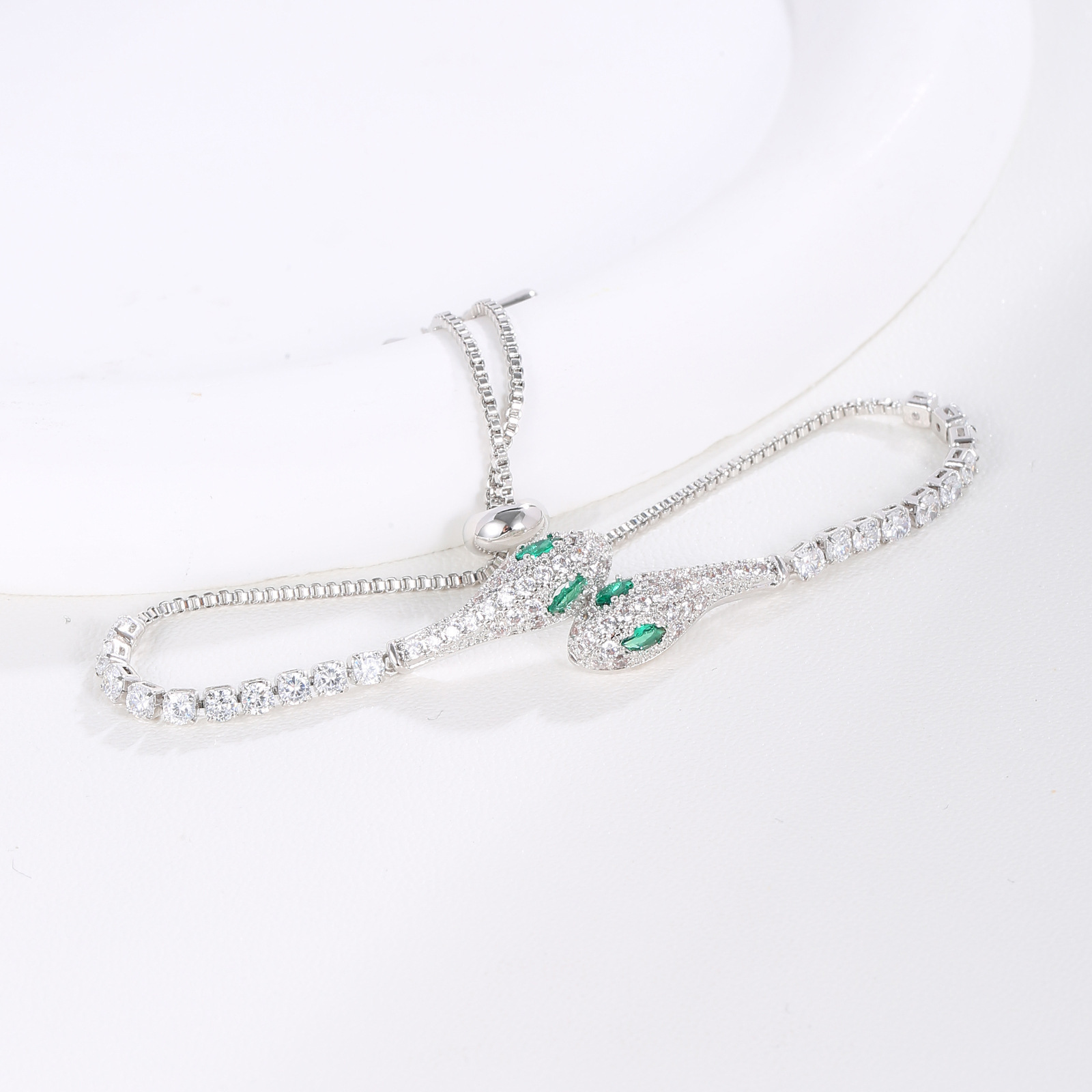MYK2784-Green-eyed snake bracelet, high-end gift design.