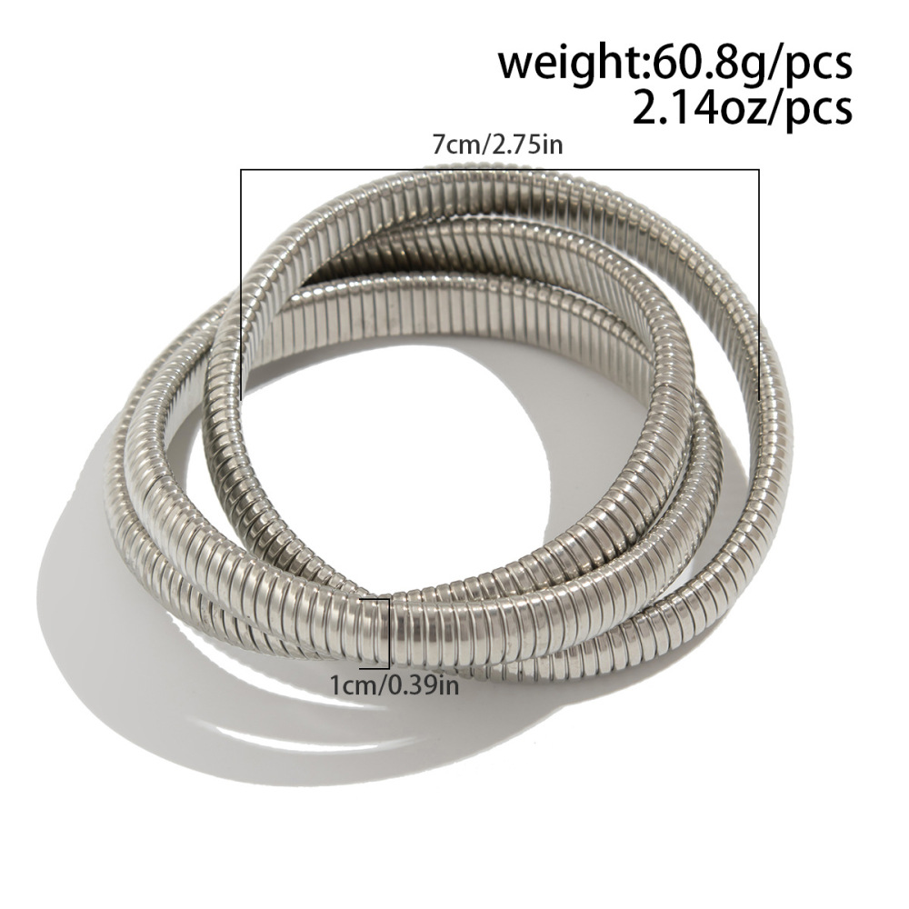 Vintage-style metallic wrap-around alloy bracelet