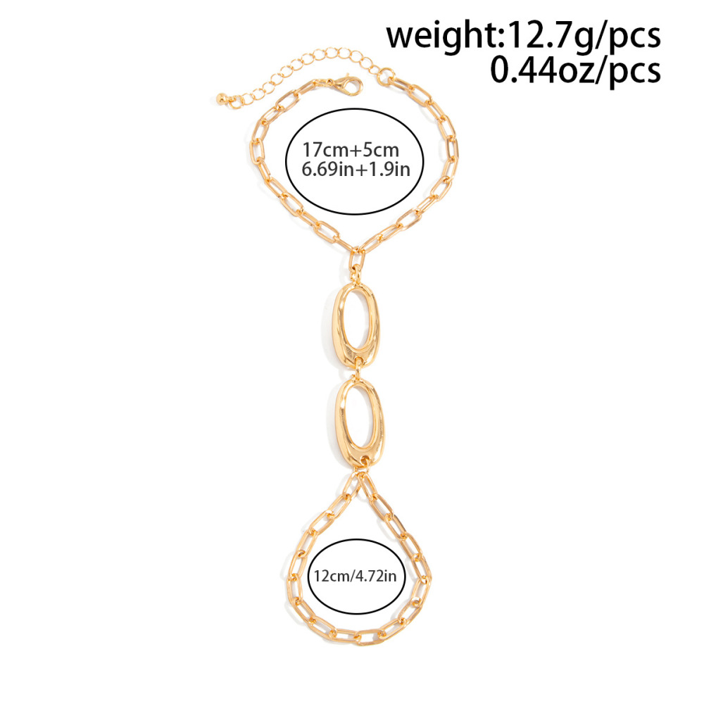Stylish O-shaped alloy bracelet