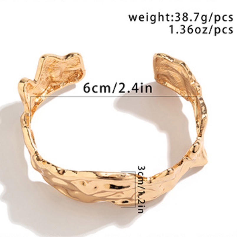 Simple Lava Irregular Vintage Alloy Bracelet