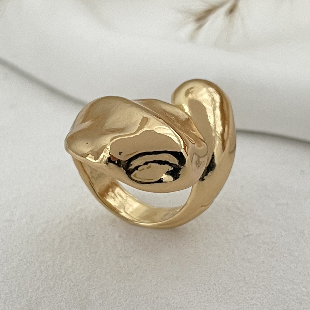 Stylish Irregular Snake-Shaped Alloy Ring