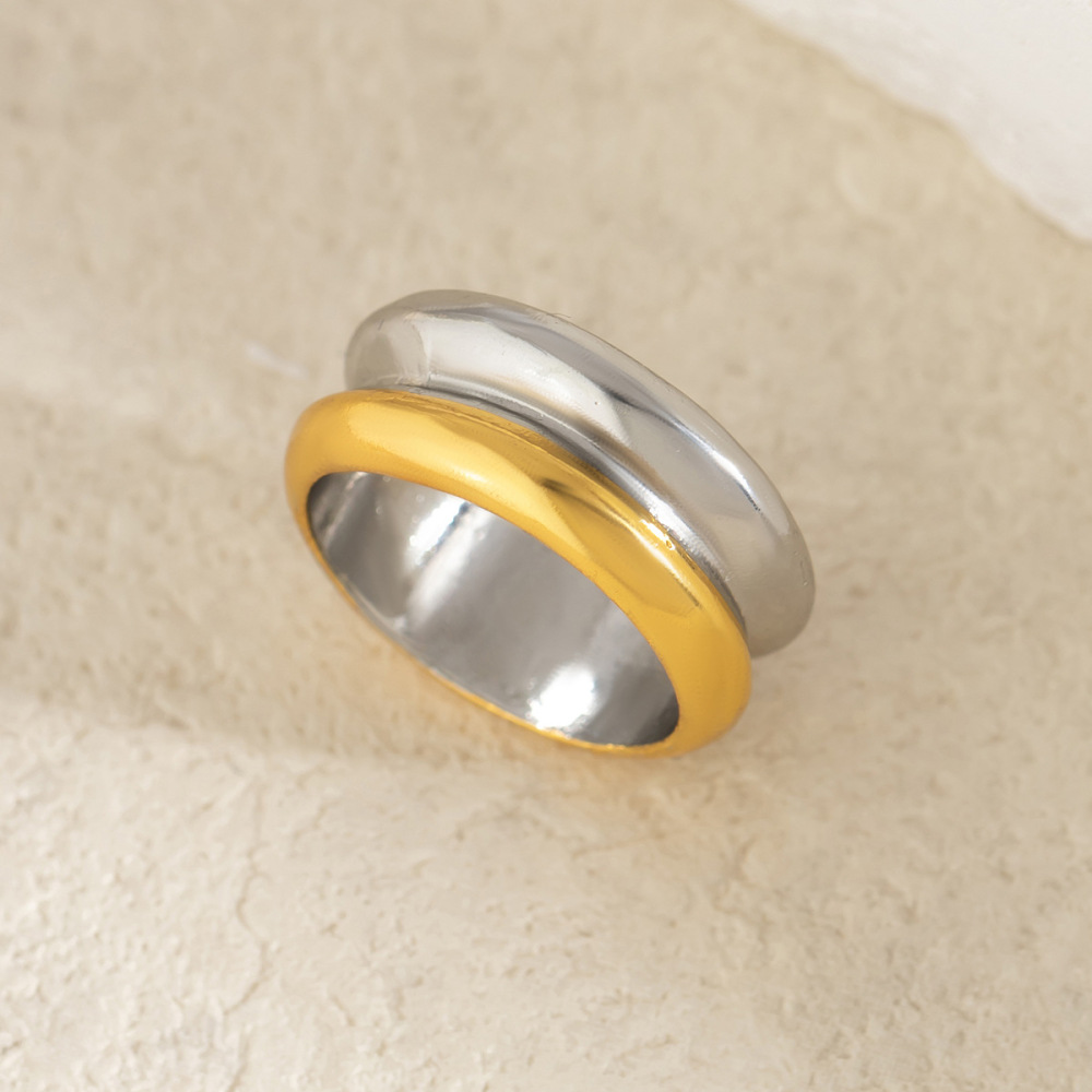 Vintage-style irregular textured alloy ring