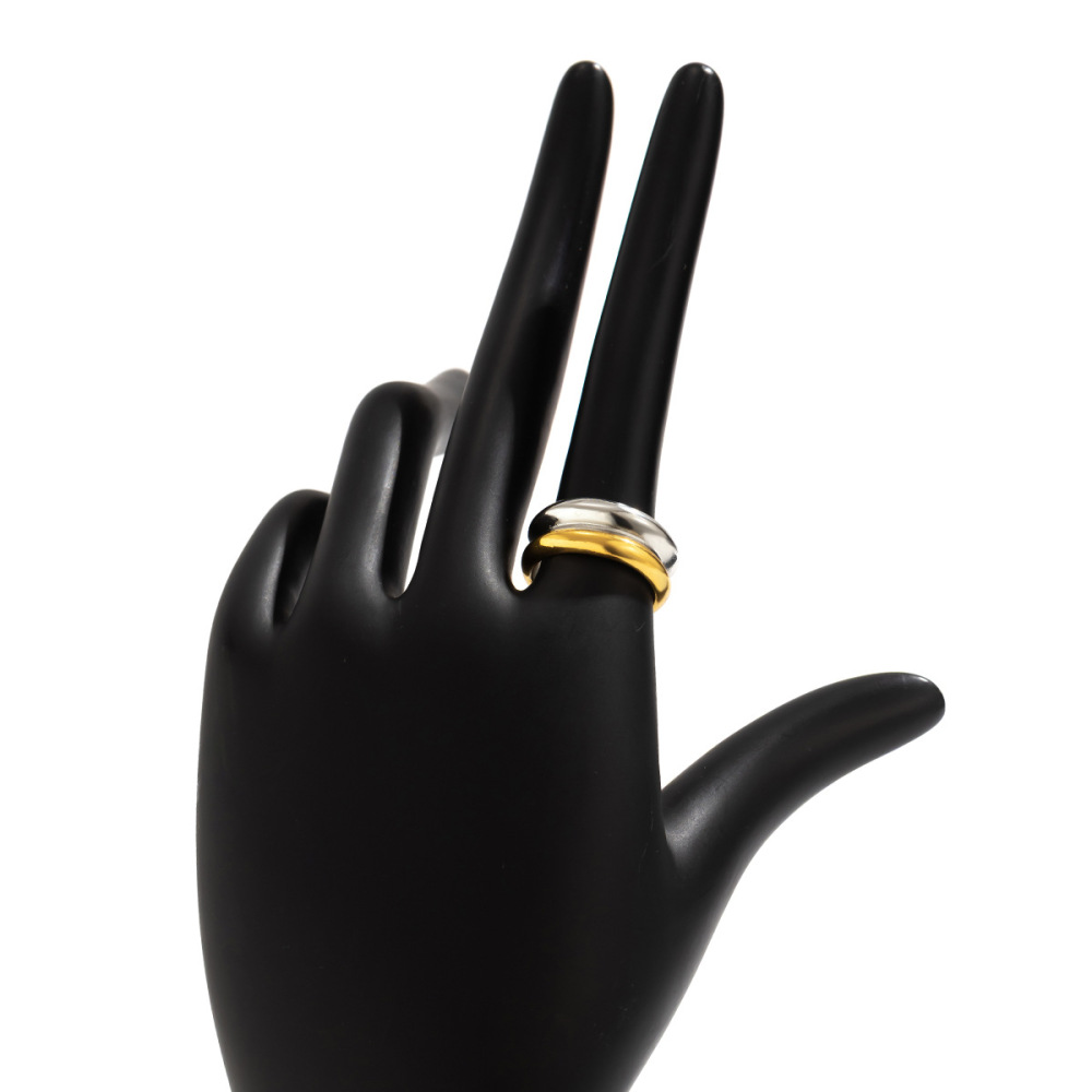 Vintage-style irregular textured alloy ring
