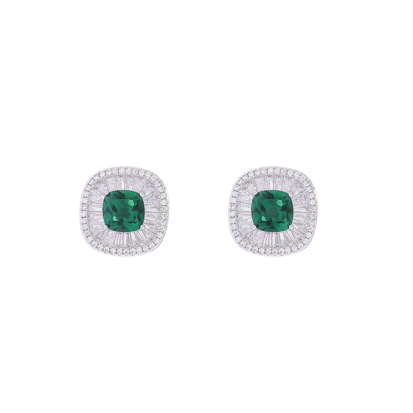 MYK2889-Vintage court style earrings S925 ear post