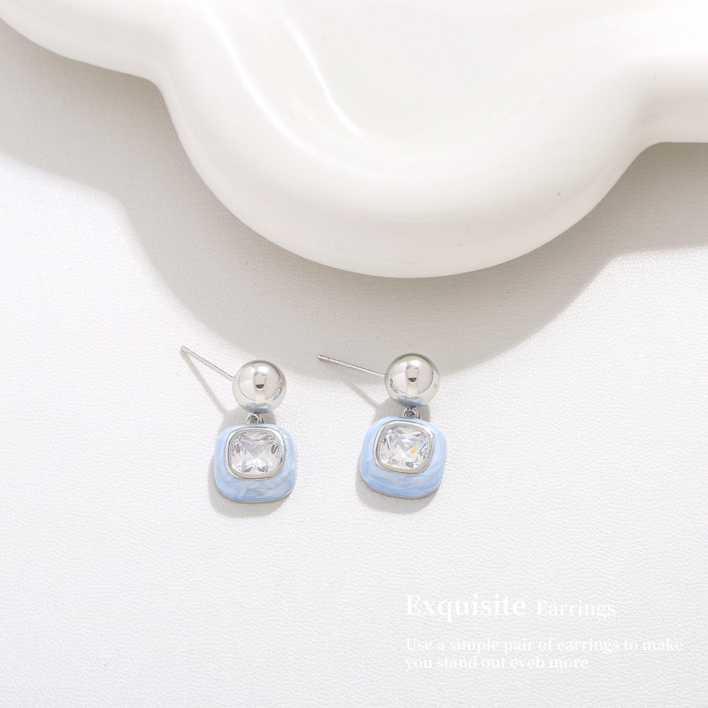 MYK2862-Stylish and elegant 925 sterling silver drip earrings