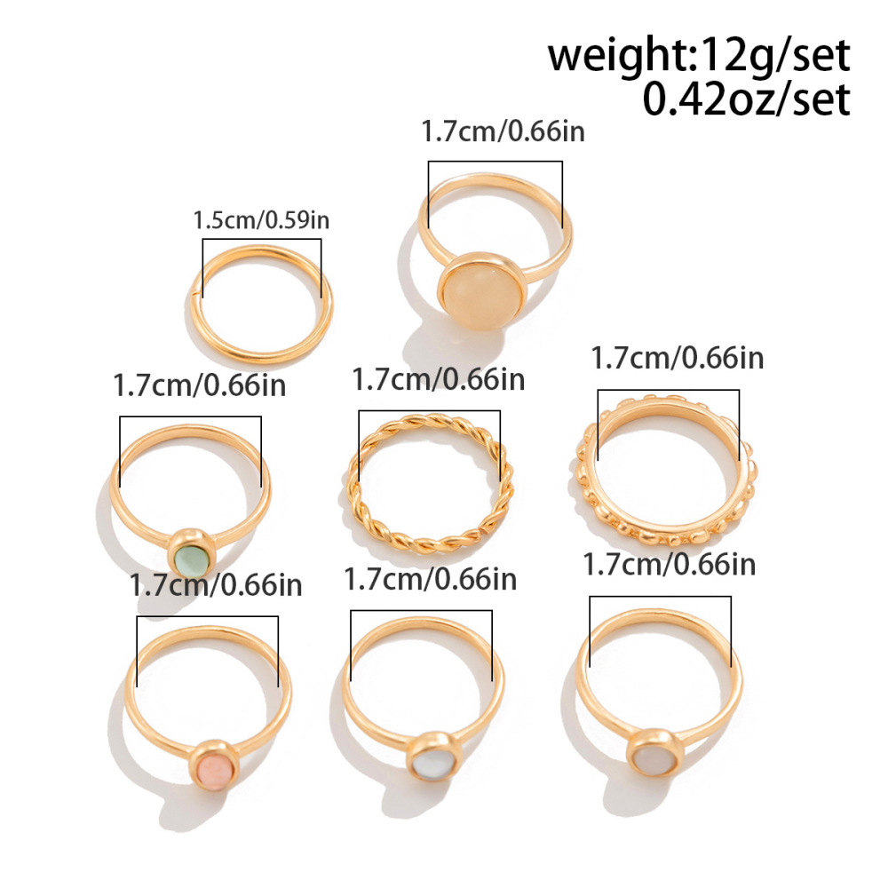 8-Piece Punk Versatile Alloy Ring Set