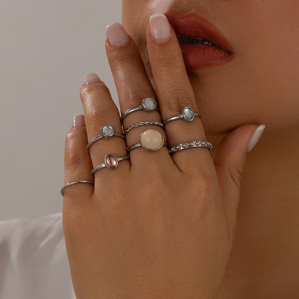 8-Piece Punk Versatile Alloy Ring Set