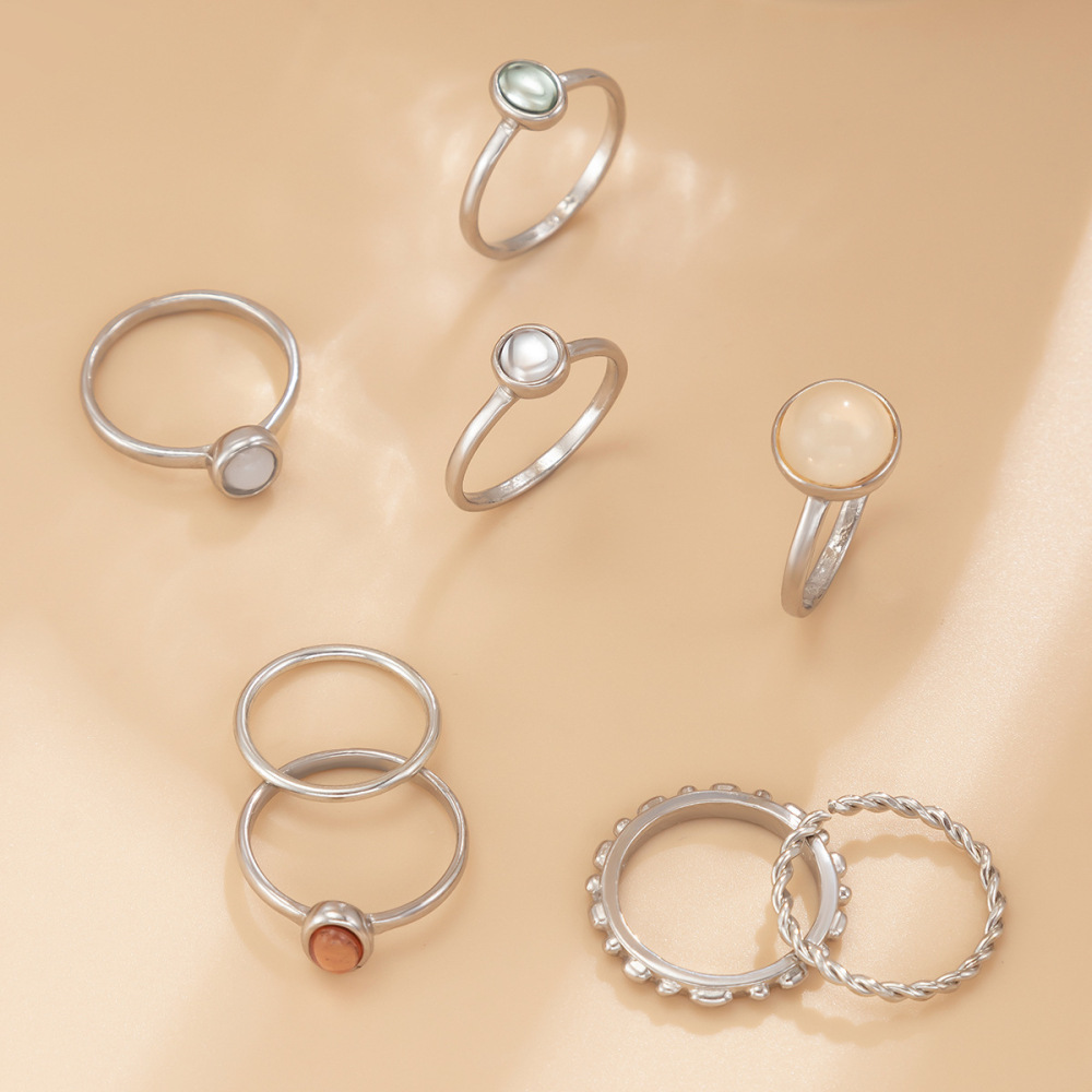 8-Piece Punk Versatile Alloy Ring Set