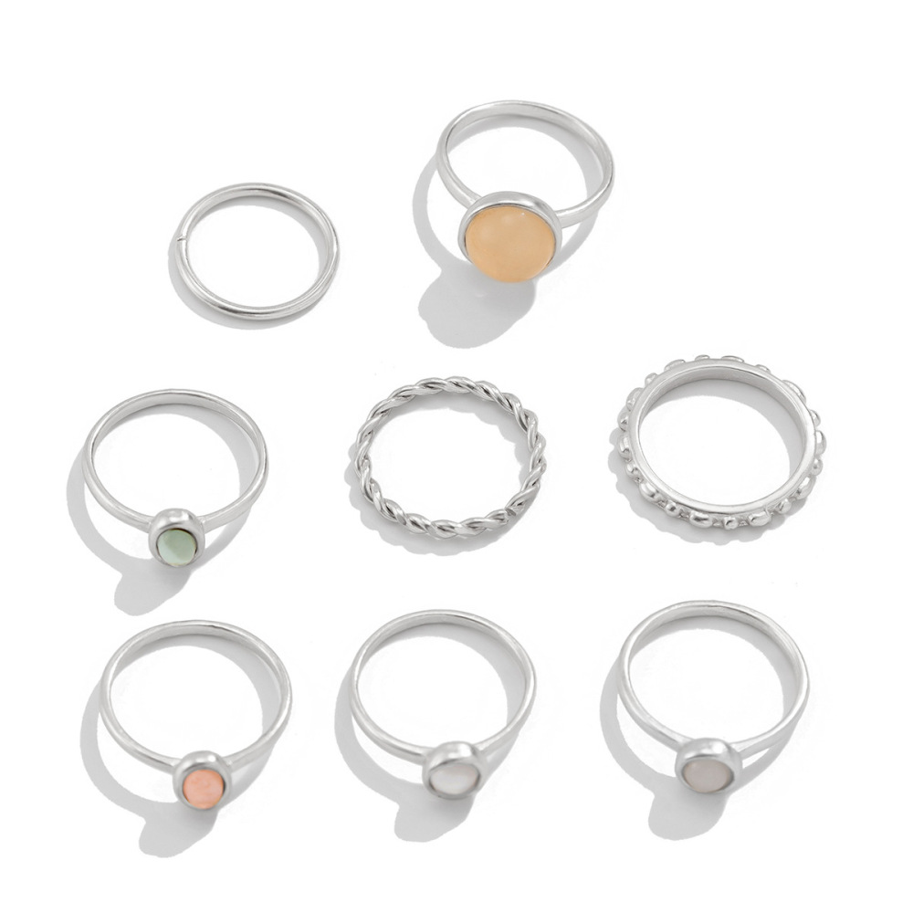 8-Piece Punk Versatile Alloy Ring Set