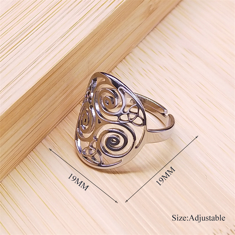 MYK3050-Popular three-knot stainless steel ring