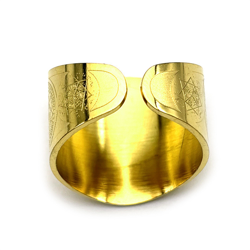 MYK3040-Seven-pointed star stainless steel men's ring, a trendy ring accessory.