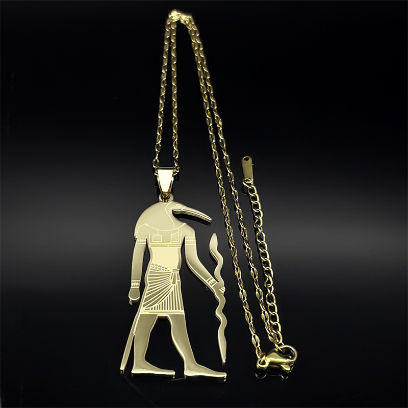 MYK3045-Cross-shaped hip-hop necklace, disco stainless steel necklace earrings