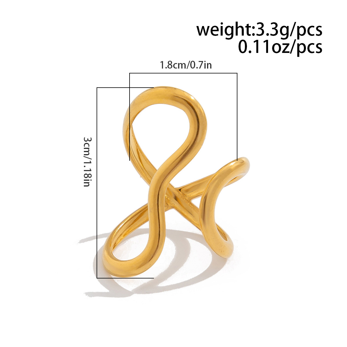 Simple irregular smooth alloy ring