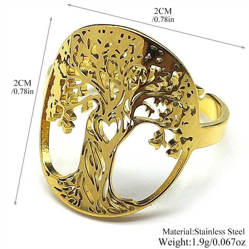 MYK3073-Stainless Steel Tree of Life Ring