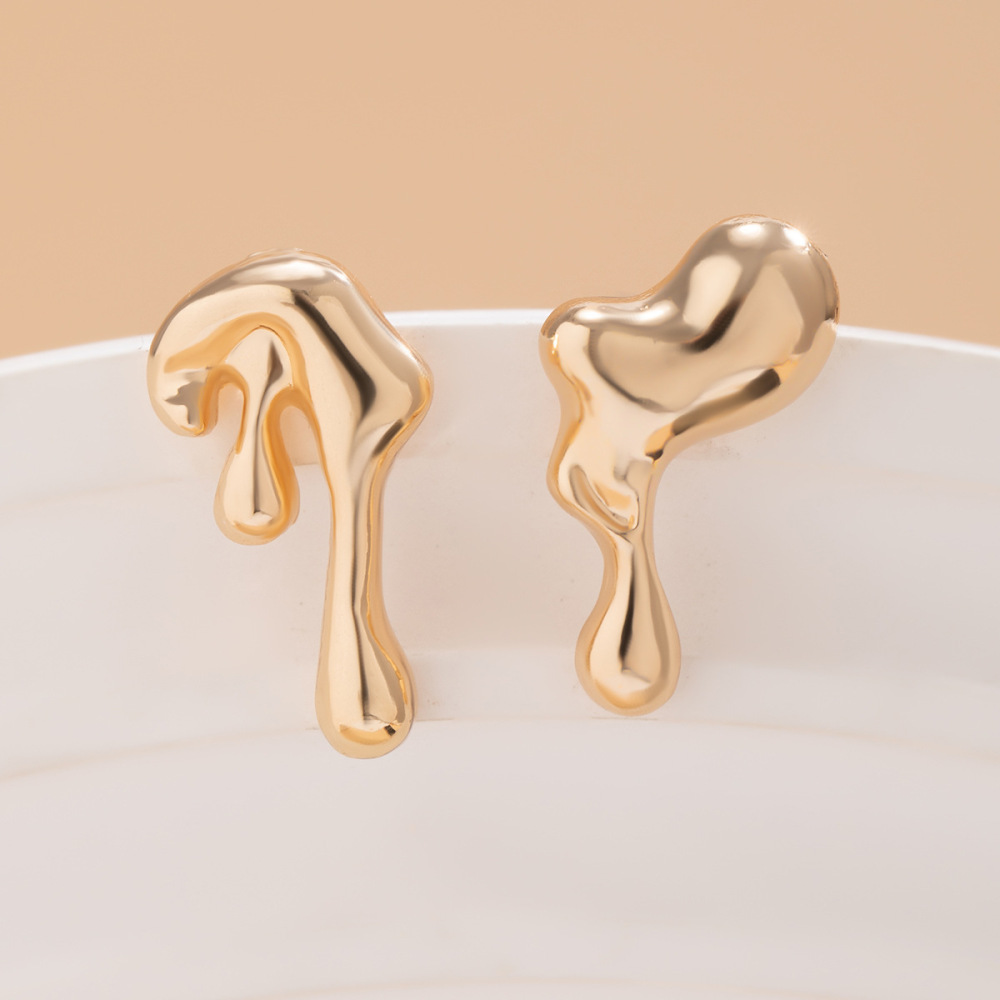 Designer Lava Teardrop Alloy Earrings