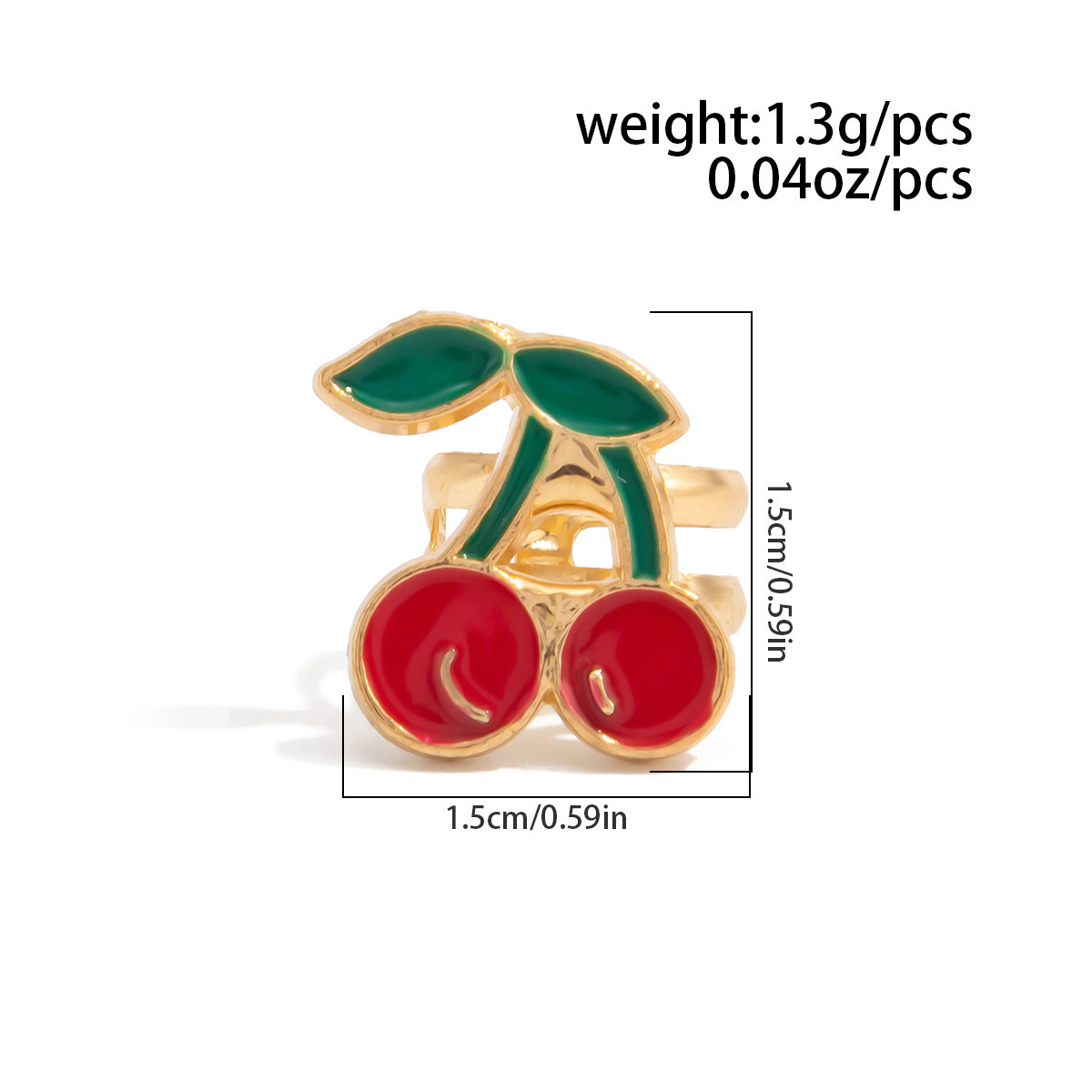 Cartoon Cherry Blossom Alloy Earring (Single)