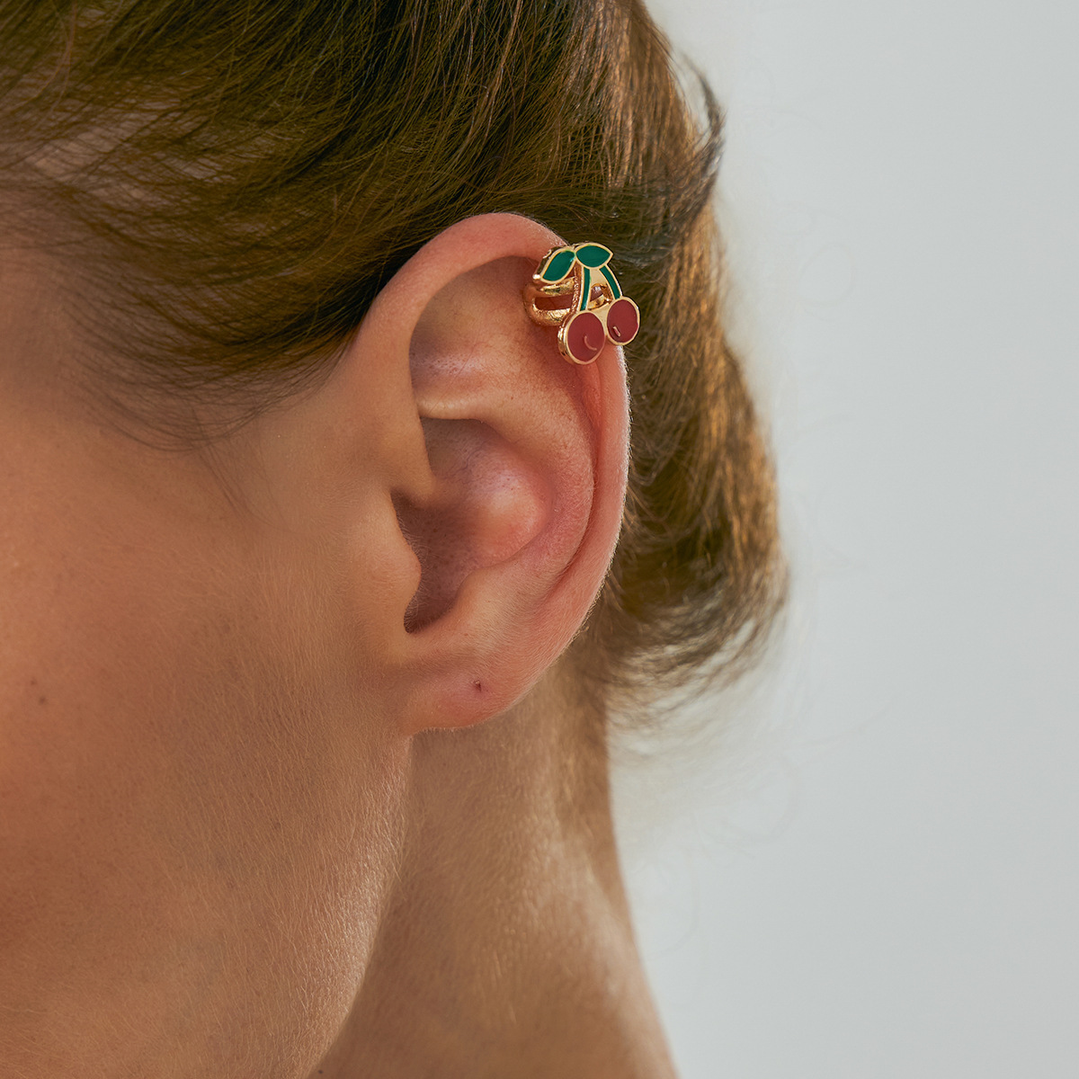 Cartoon Cherry Blossom Alloy Earring (Single)