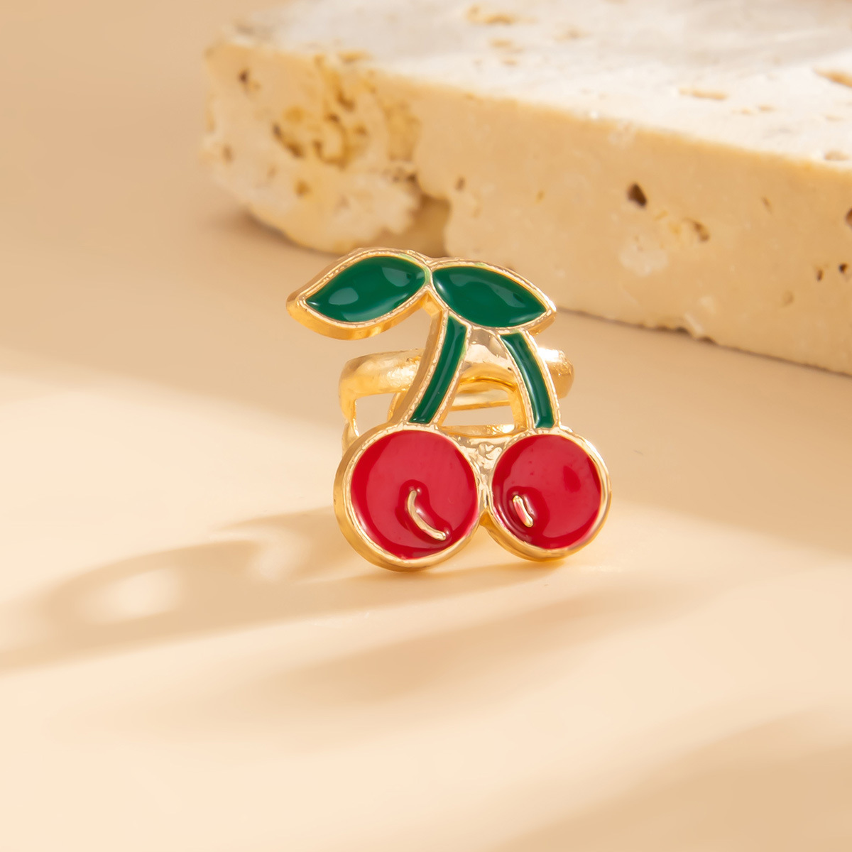 Cartoon Cherry Blossom Alloy Earring (Single)