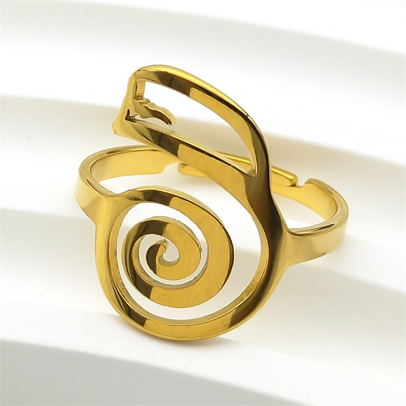 MYK3207-Spiral-shaped twisted design necklace