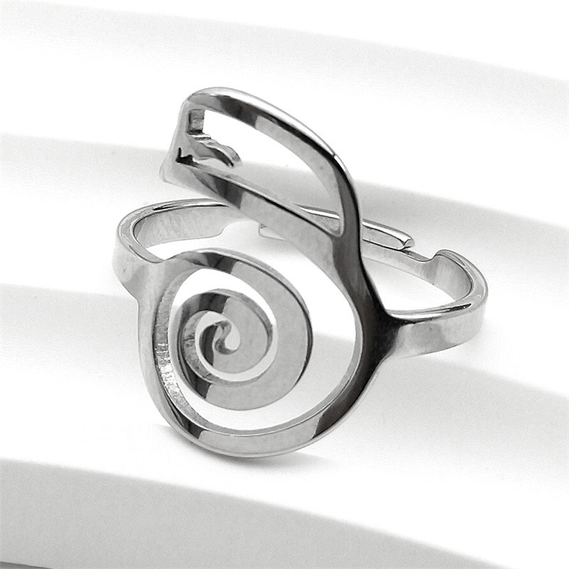 MYK3207-Spiral-shaped twisted design necklace