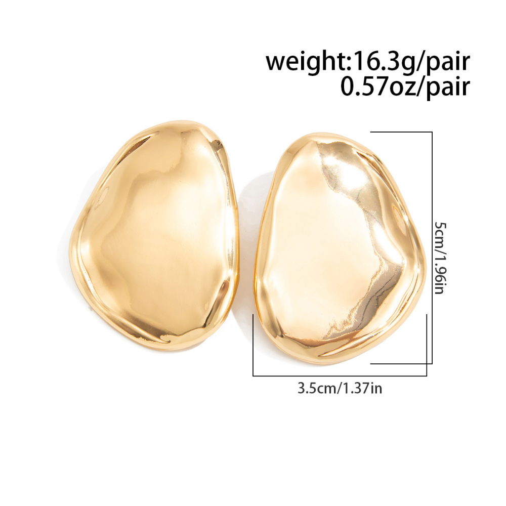Fashionable irregular geometric alloy earrings