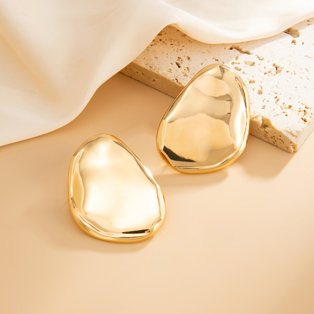 Fashionable irregular geometric alloy earrings