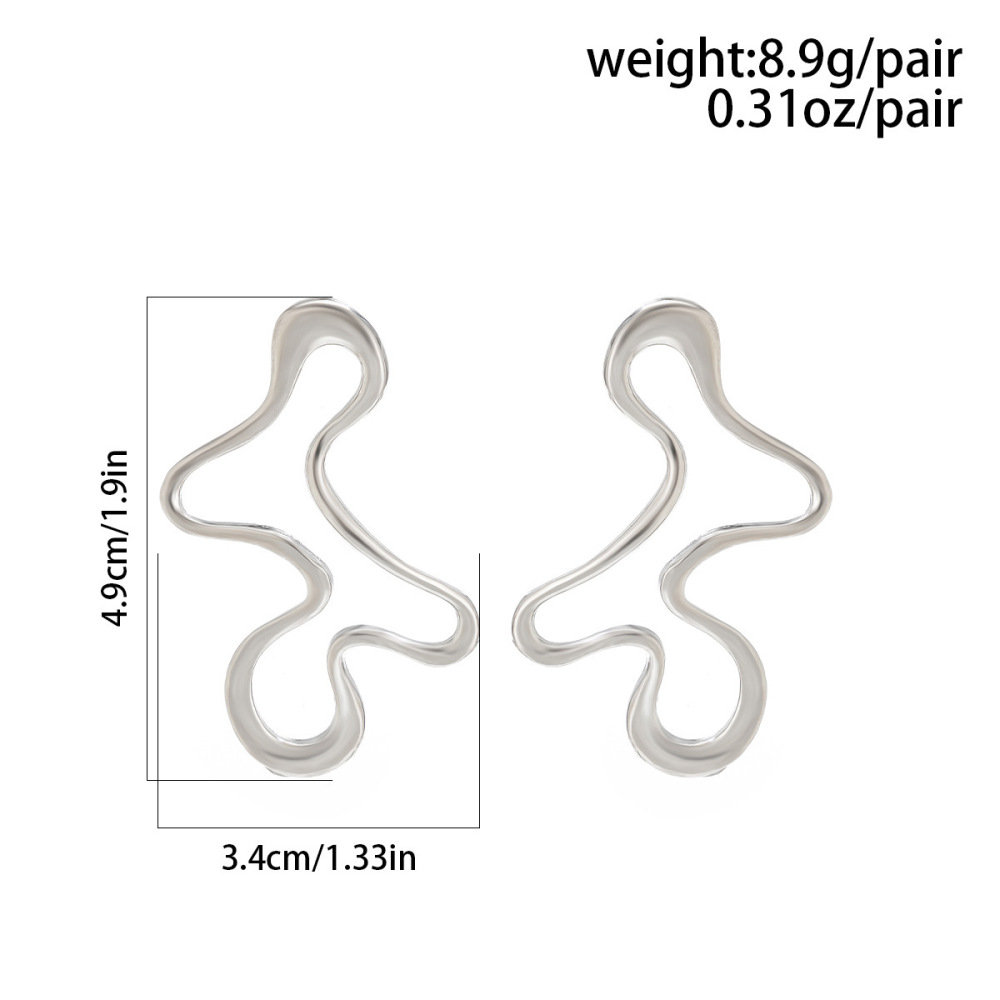 Unique irregular alloy earrings