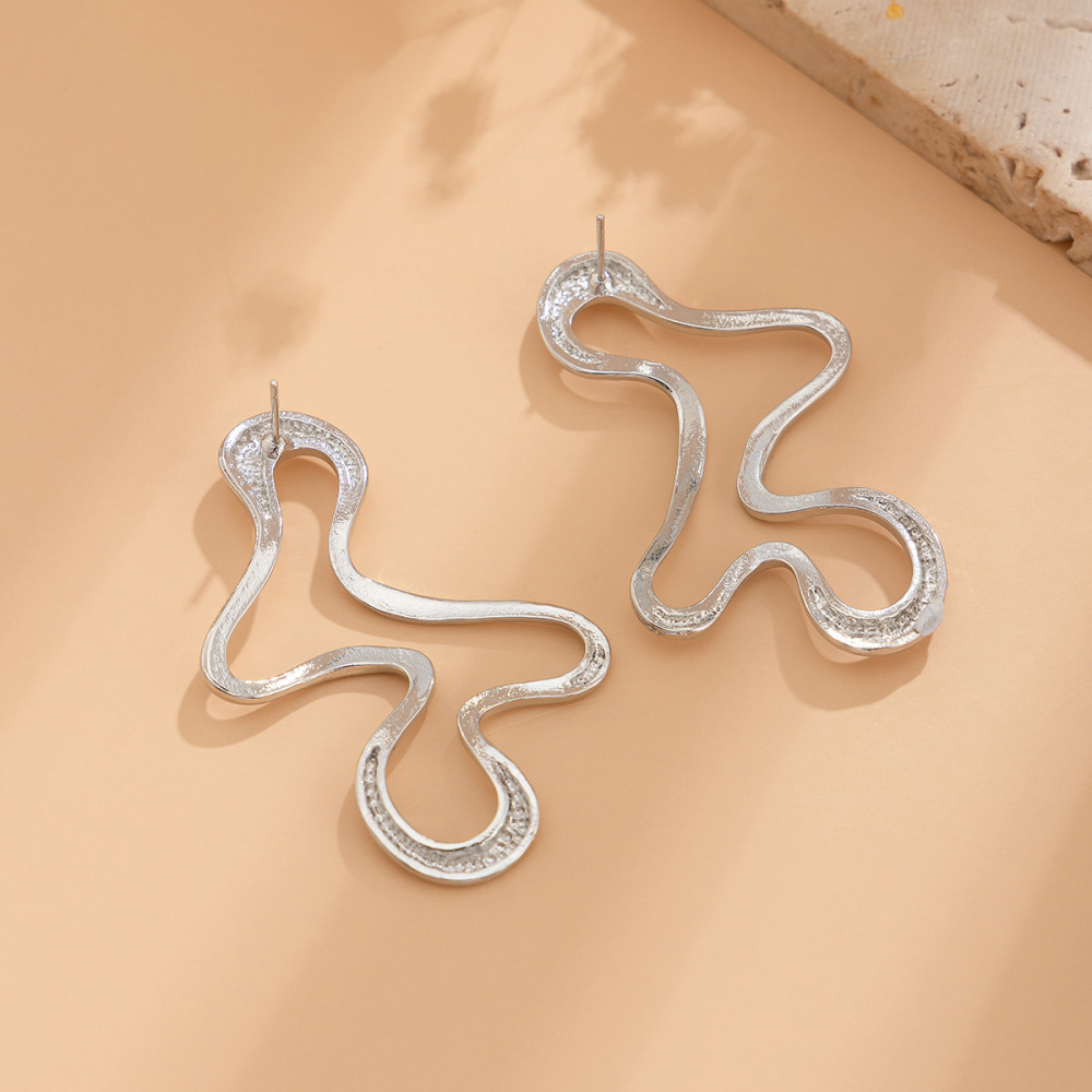 Unique irregular alloy earrings