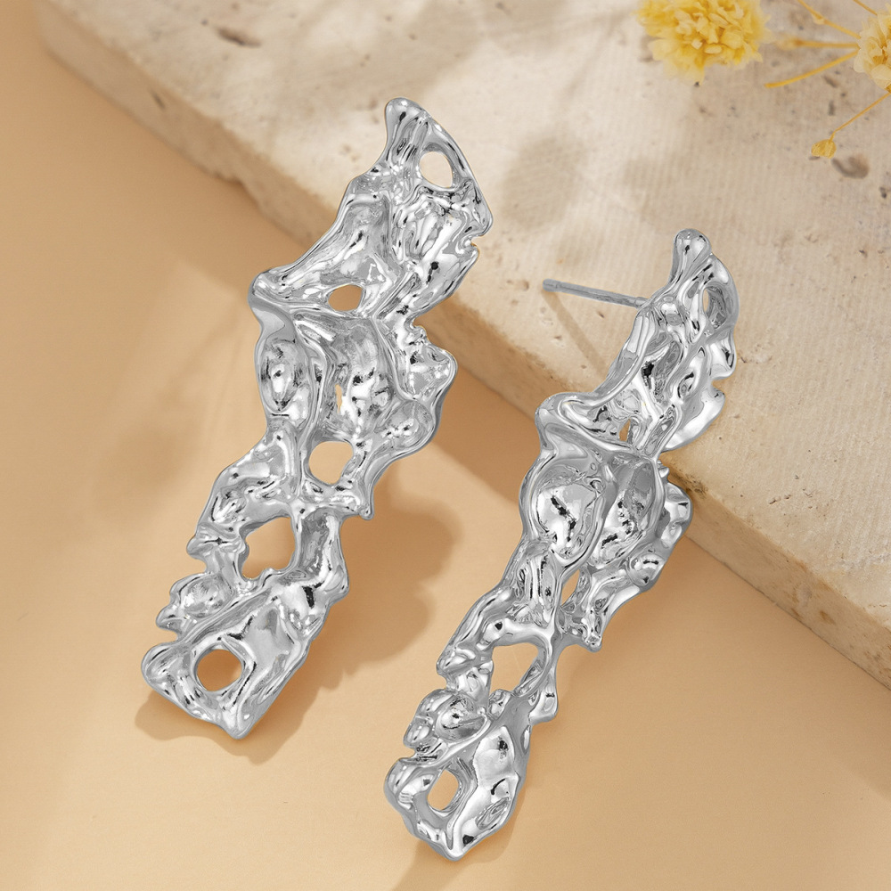 Unique Lava Liquid Alloy Earrings