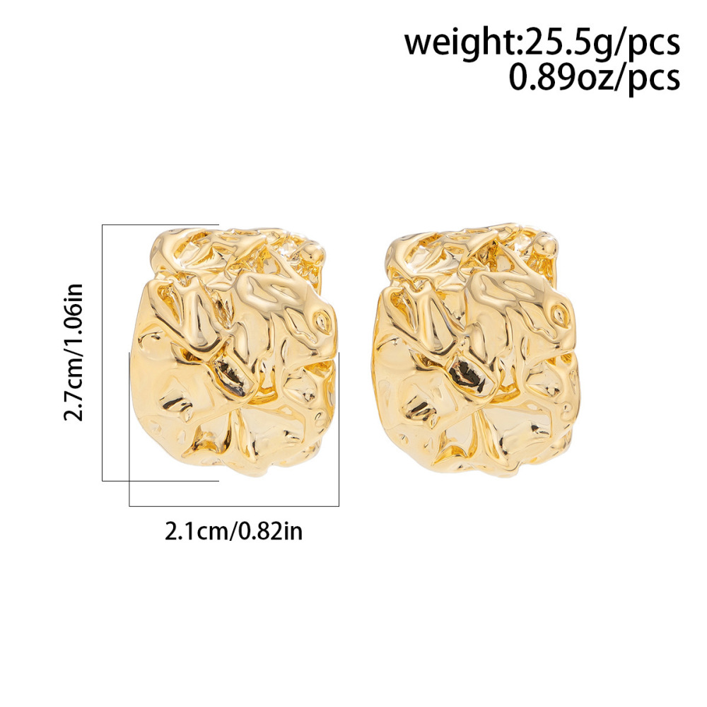 Unique Lava-Patterned Alloy Earrings