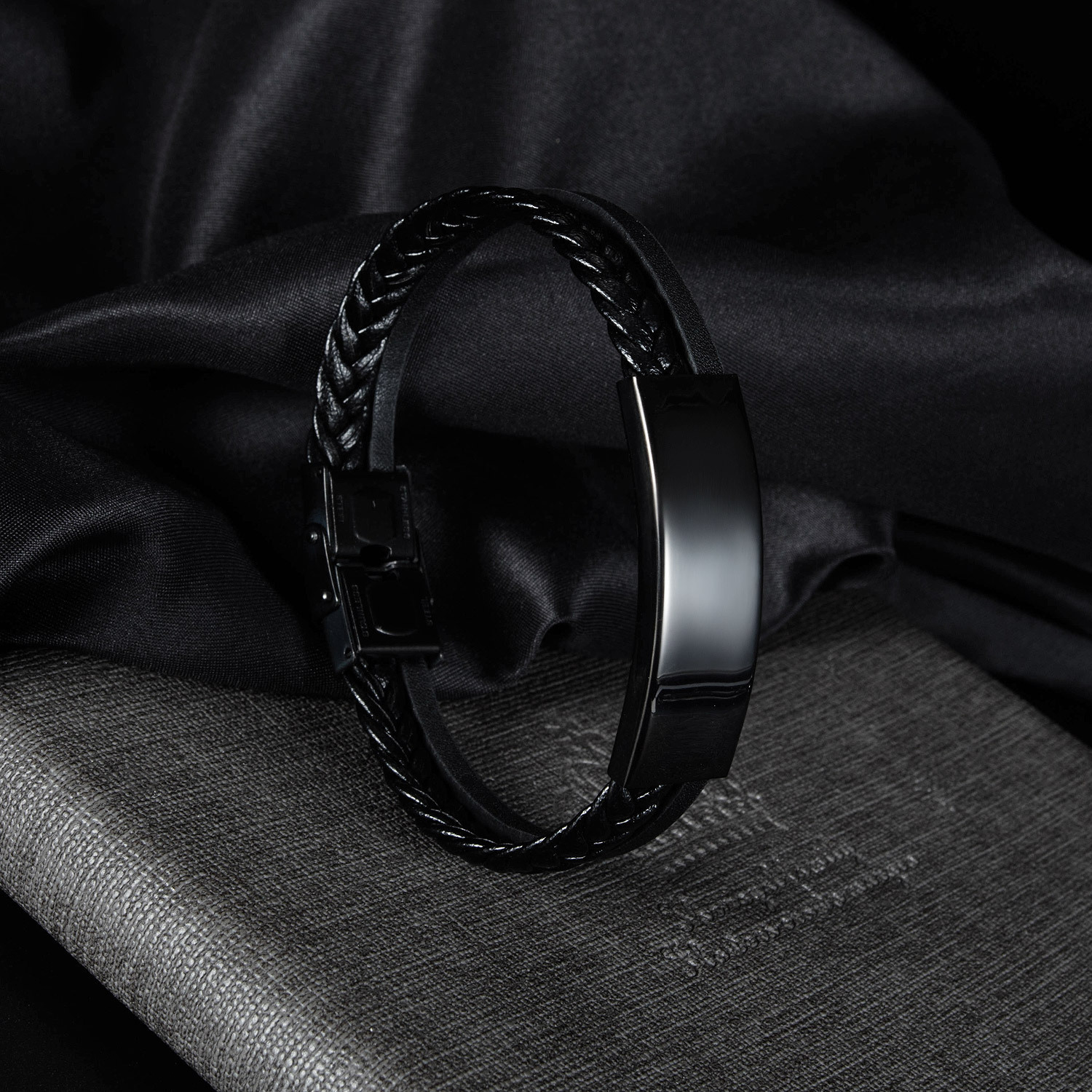MYK3340-Trendy Street Hip Hop Men's Classic Leather Bracelet