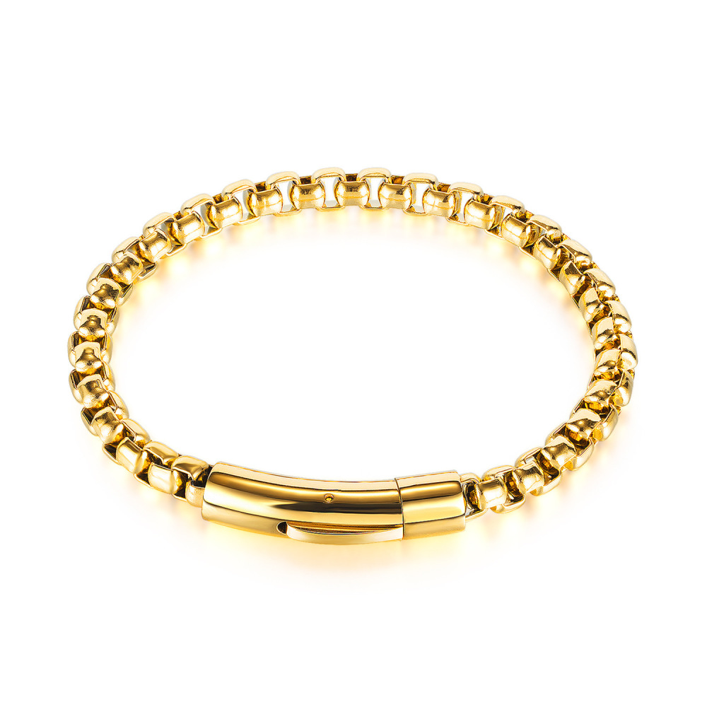 MYK3341-Hip-hop style stainless steel trendy men's street bracelet