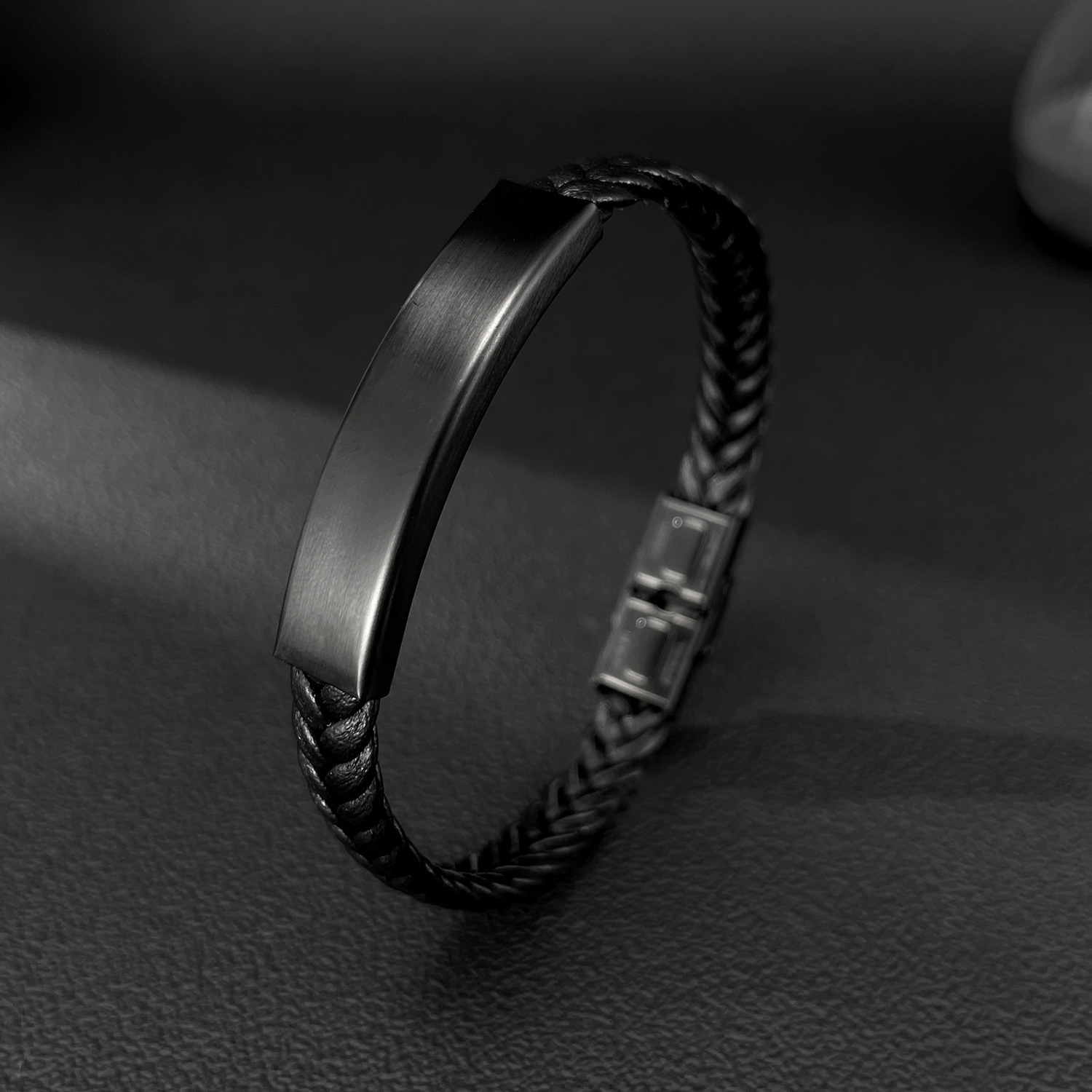 MYK3328-Men's woven leather bracelet