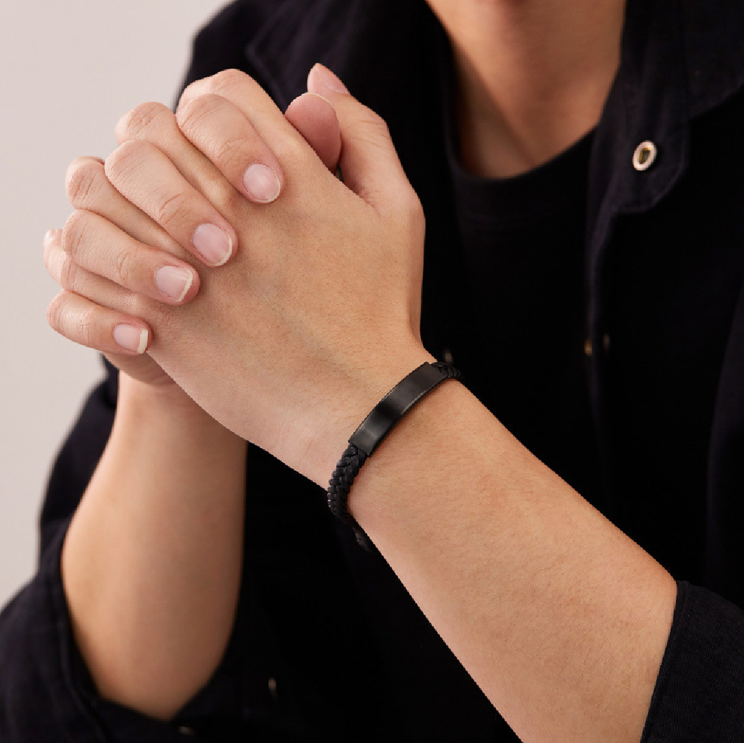 MYK3328-Men's woven leather bracelet