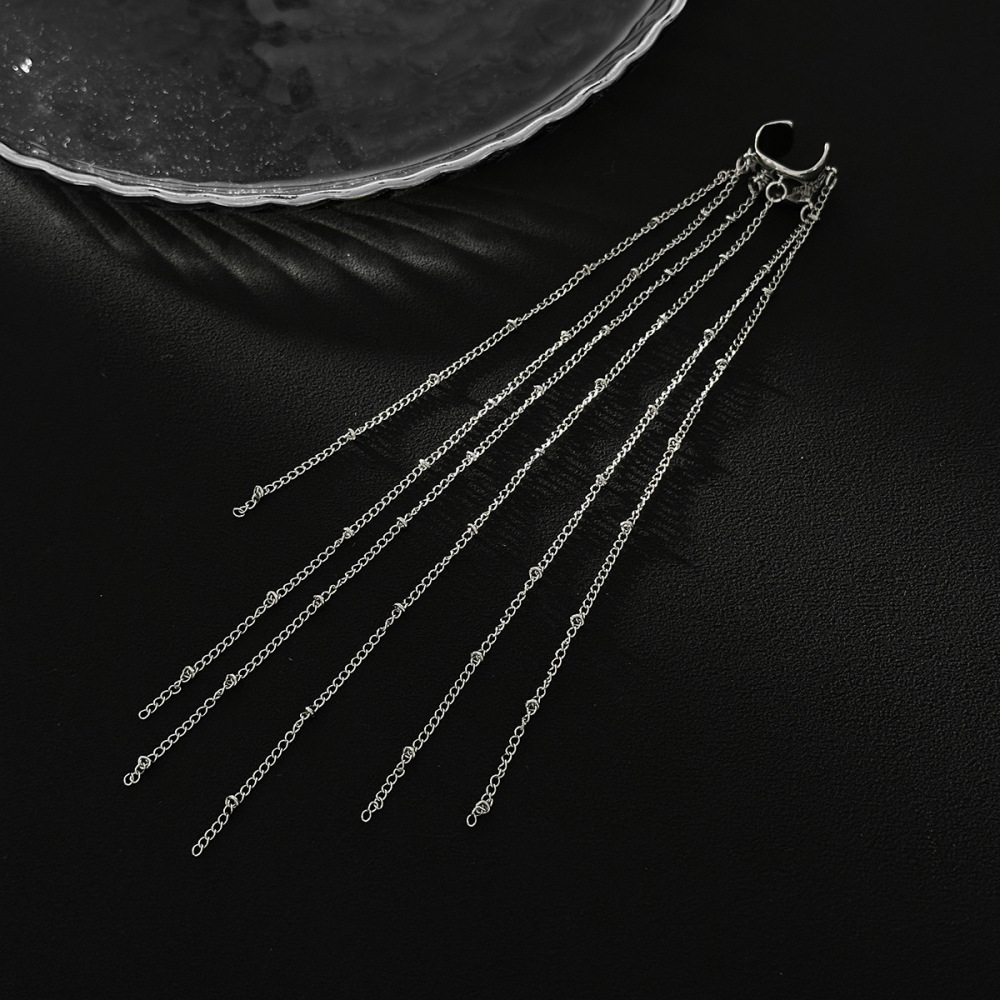 Unique chain-style holeless alloy earring (single)