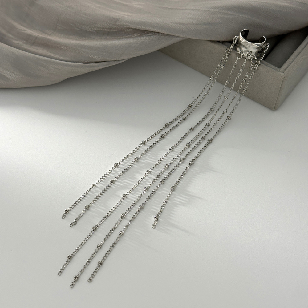 Unique chain-style holeless alloy earring (single)