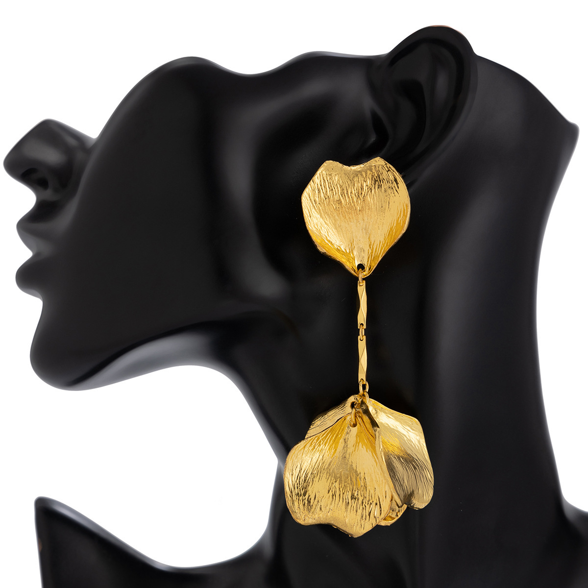 Metallic Ginkgo Leaf Alloy Earrings