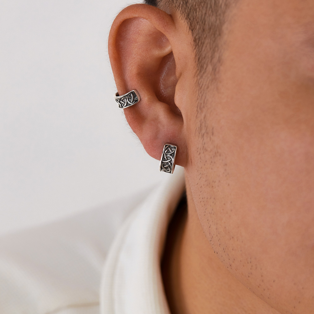 MYK3430-Stainless steel minimalist retro earrings