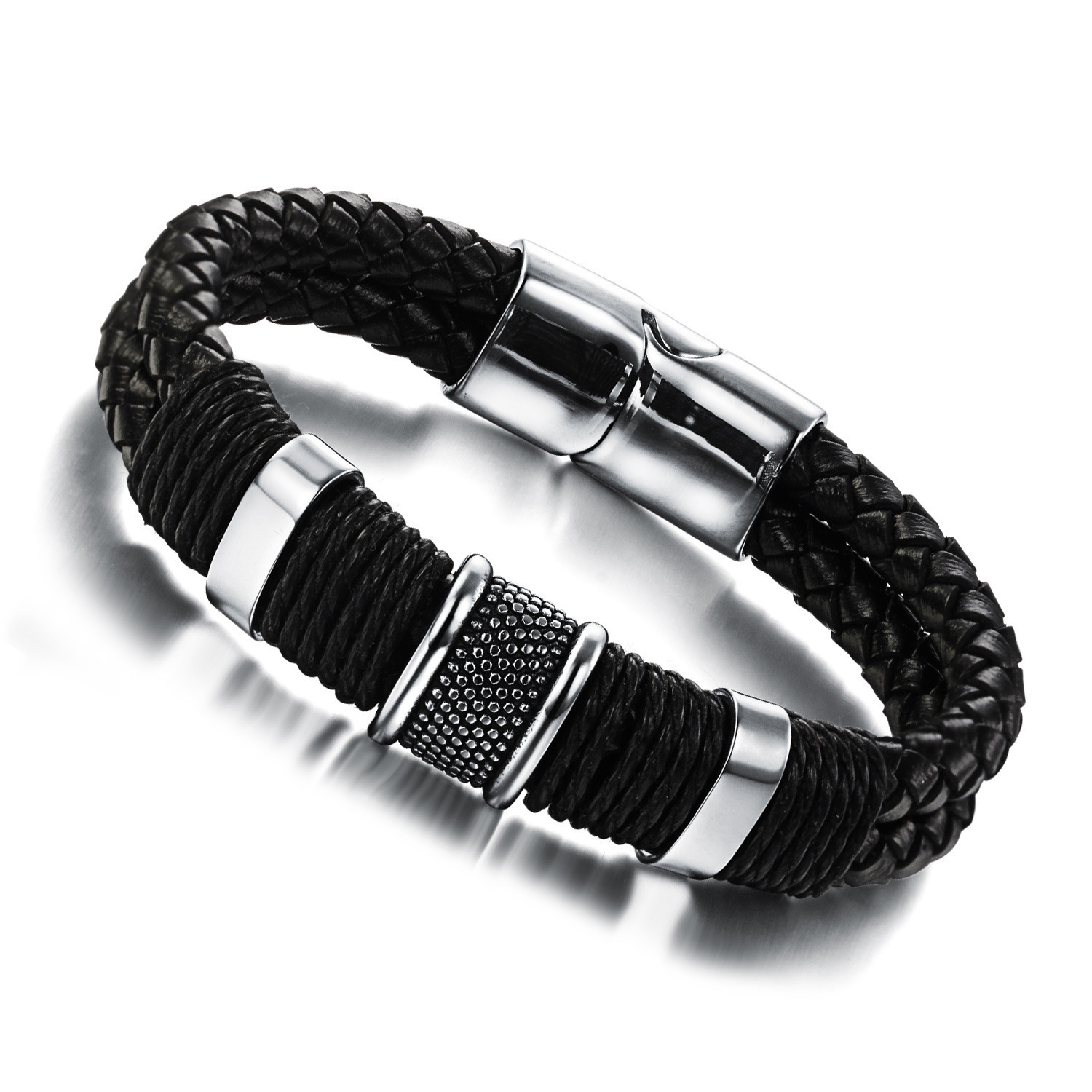 MYK3391-Trendy and unique hip-hop leather bracelet
