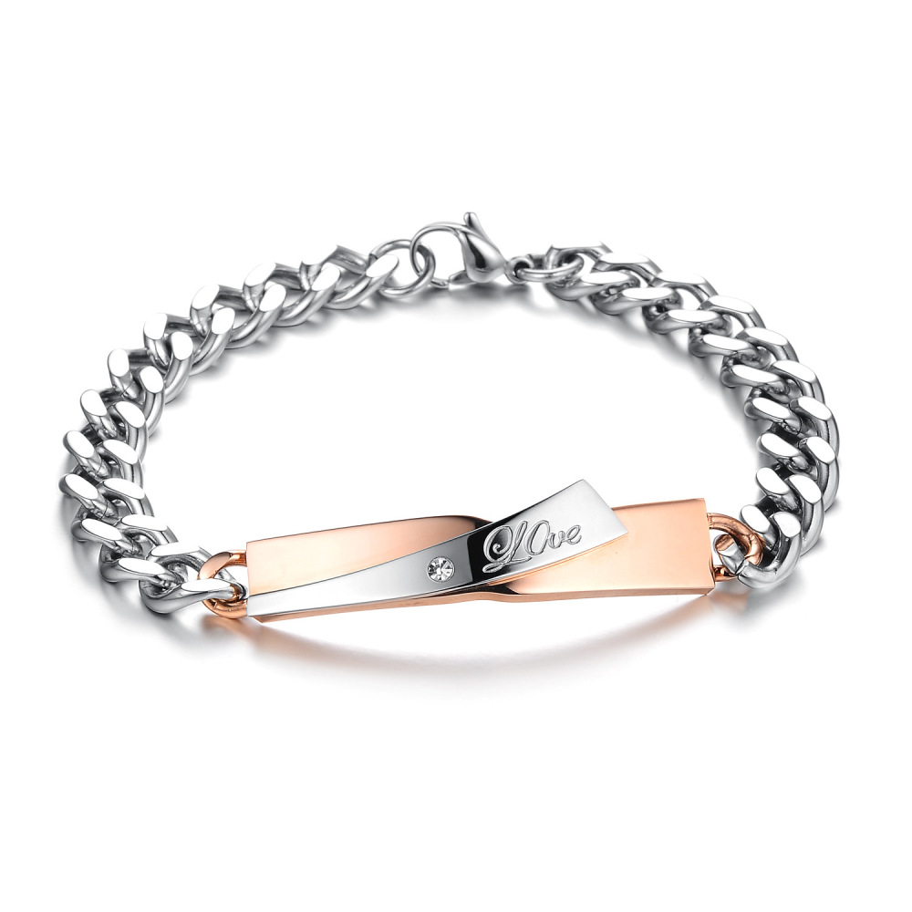 MYK3413-Stainless steel couple personalized bracelet