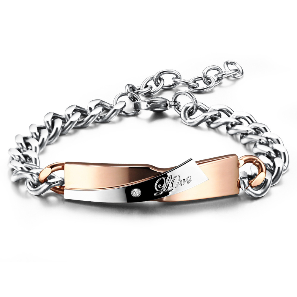 MYK3413-Stainless steel couple personalized bracelet