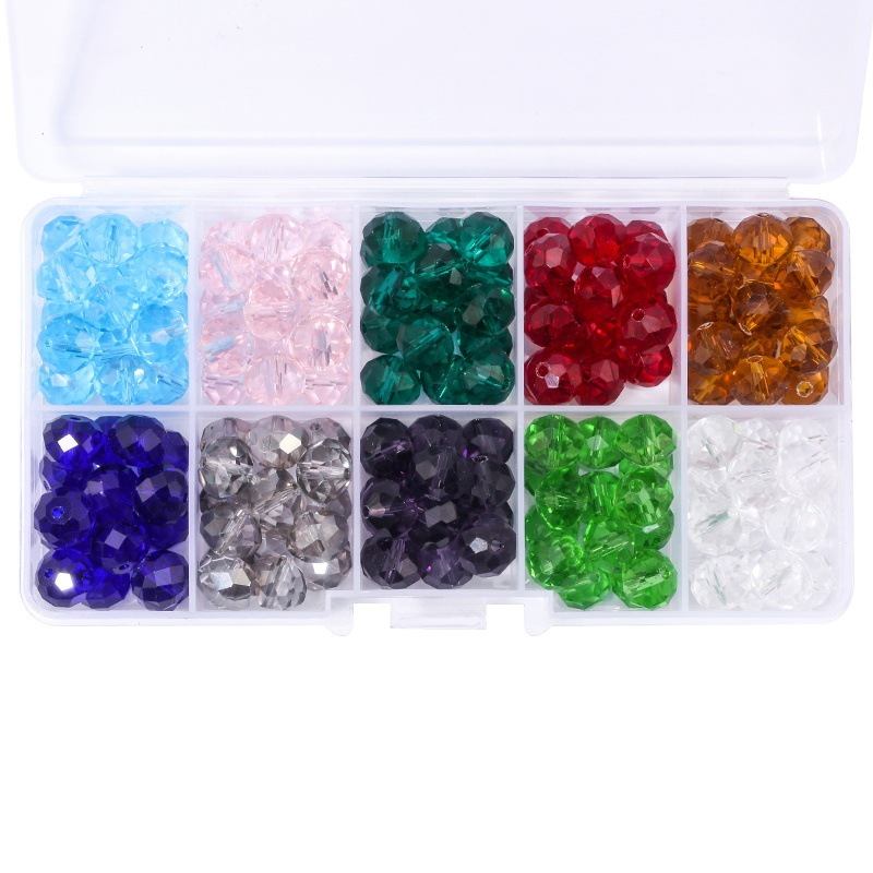 New 10-24 Compartment Flat Crystal Bead DIY Set