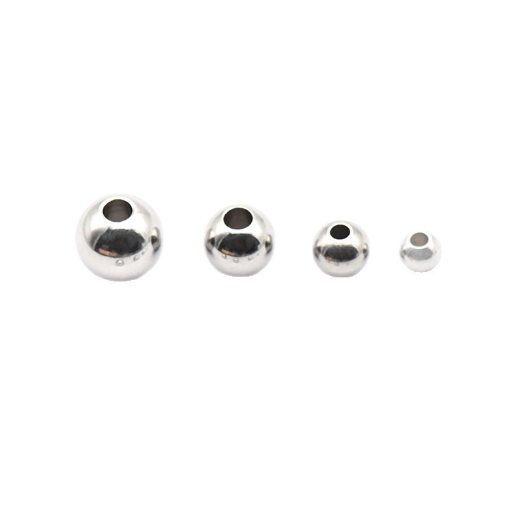 1000PCS/BAG Stainless Steel Through-Hole Beads, Solid Beads, Drilling Accessories